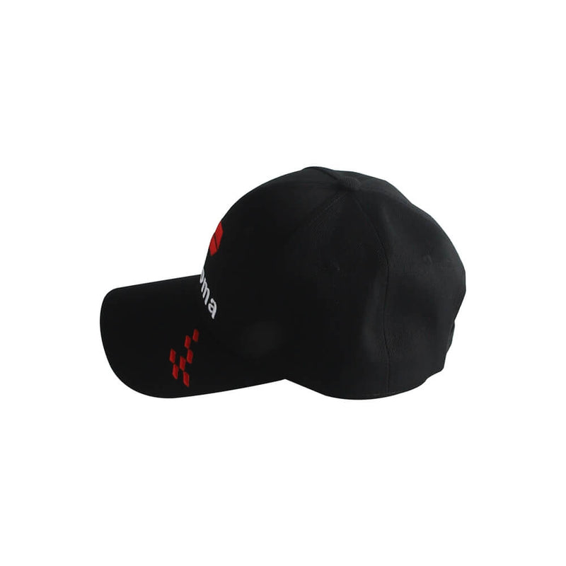 Pazoma 6 Panel Snapback Black Structured Curved Bill Hat Cap - pazoma
