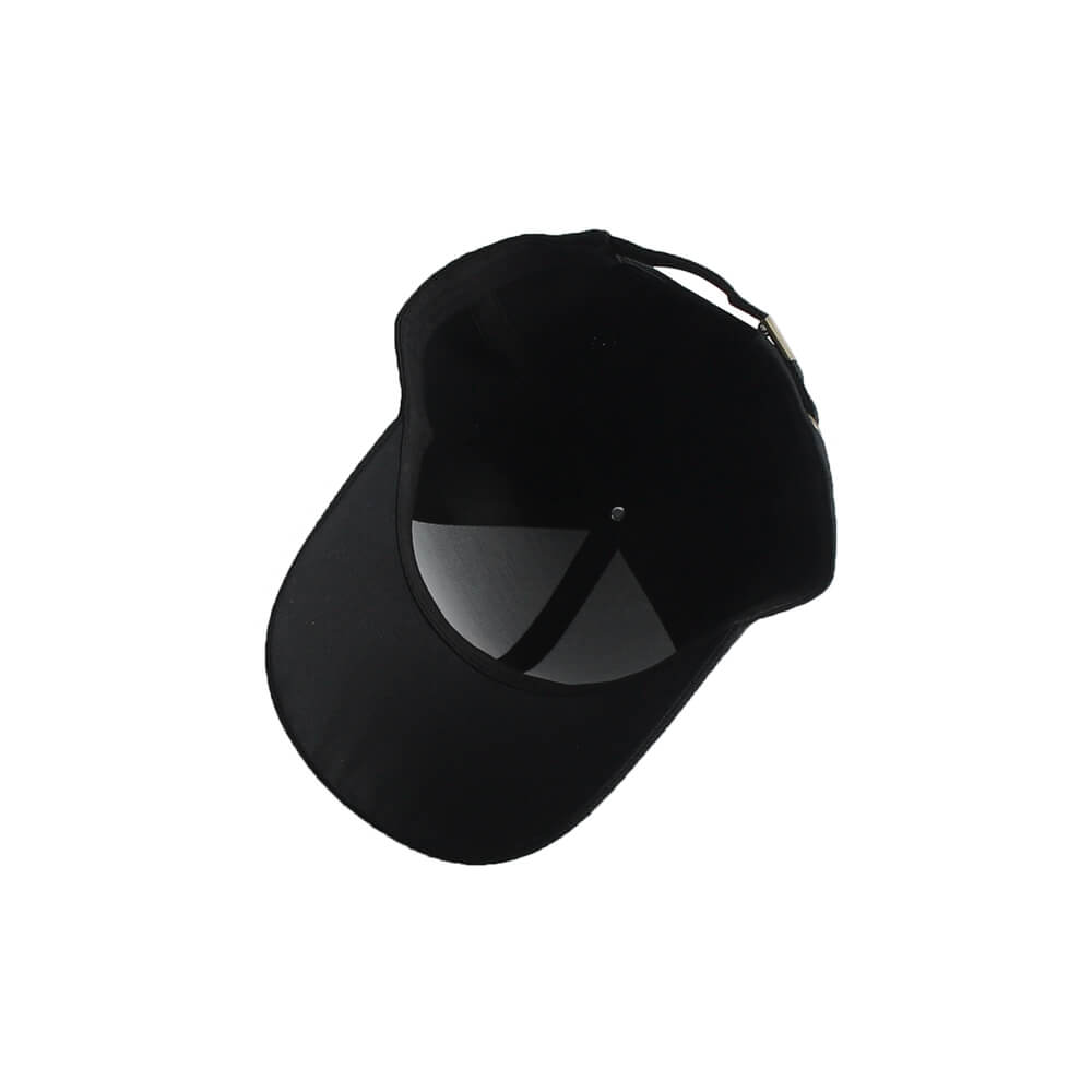Pazoma 6 Panel Snapback Black Structured Curved Bill Hat Cap - pazoma