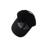 Pazoma 6 Panel Snapback Black Structured Curved Bill Hat Cap - pazoma