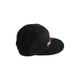 Pazoma 6 Panel Snapback Black Structured Flat Bill Hat Cap - pazoma
