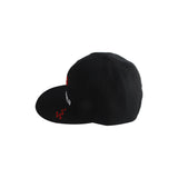 Pazoma 6 Panel Snapback Black Structured Flat Bill Hat Cap - pazoma