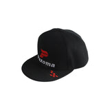 Pazoma 6-Panel Snapback Schwarz Strukturierte Flat Bill Hat Cap