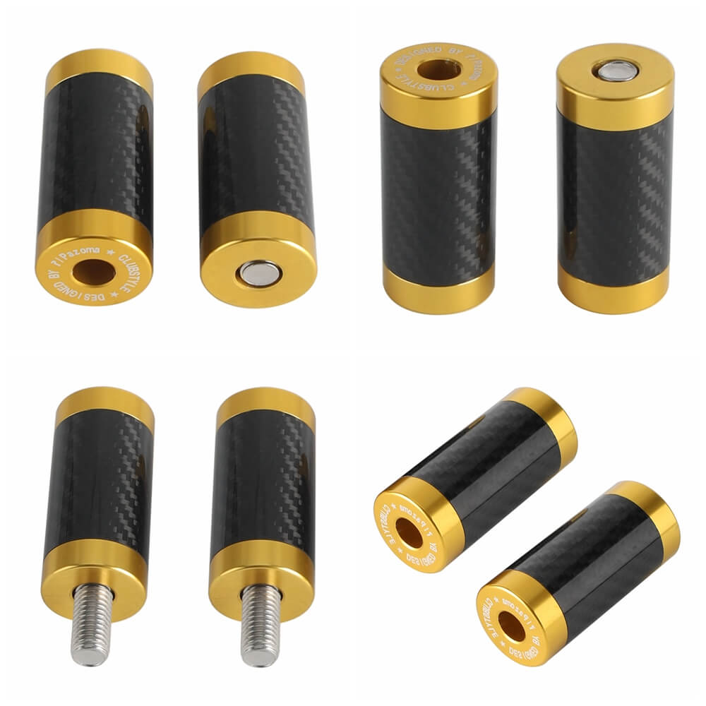 Pazoma CNC Aluminum with Carbon Fiber Inlay Slider Chachos For Harley Crash Bars / Bag Guards - pazoma