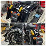 2014-2025 Harley Touring Road King Street Electra Road Glide Remote Reservoir Rear Suspension Adjustable Shocks FLHX FLHR FLTRX FLTRU FLHTK - pazoma