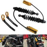 2014-2025 Harley Touring Road King Street Electra Road Glide Remote Reservoir Rear Suspension Adjustable Shocks FLHX FLHR FLTRX FLTRU FLHTK - pazoma