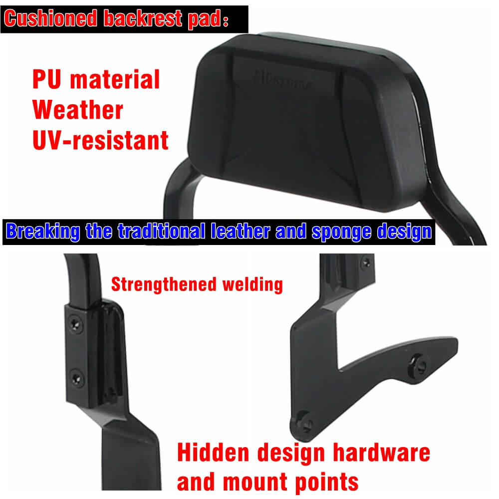 2018-2025 Harley M8 Softail Fat Bob FXFB FXFBS Club Style Sissy Bar Short Passenger Backrests - pazoma