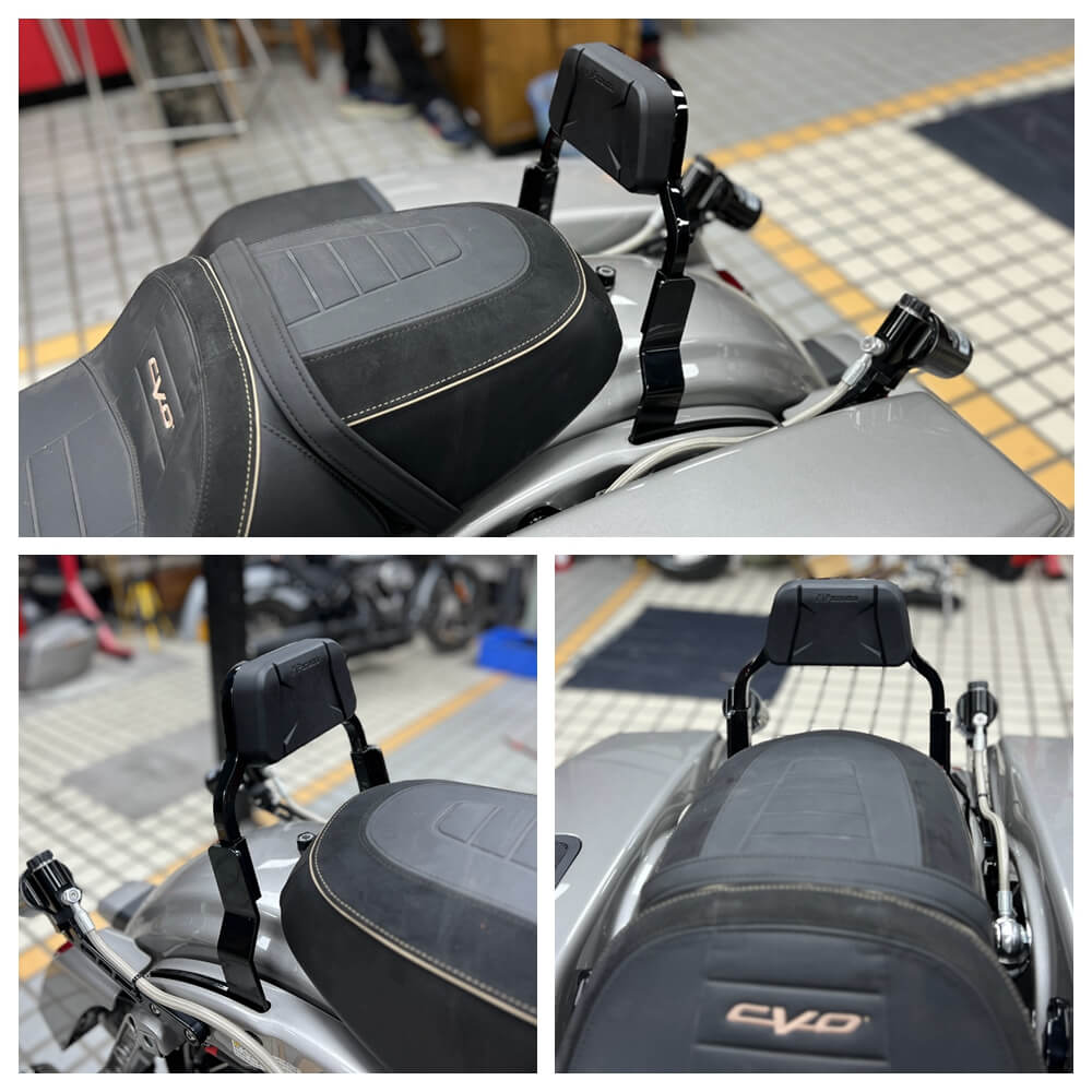 Low Mini Pad Short Passenger Sissy Bar Upright Backrest For Harley Touring Road Glide Road King Street Glide Special ST CVO FLHRXS FLTR '14- - pazoma