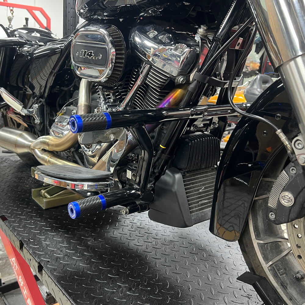 Performance Highway Peg High 2 Step Crash Bar Cage Engine Guard For 2014-2025 Harley Road Glide Street Glide ST Road King CVO FLHX FLHR FLTRXS - pazoma