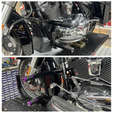 Performance Highway Peg High 2 Step Crash Bar Cage Engine Guard For 2014-2025 Harley Road Glide Street Glide ST Road King CVO FLHX FLHR FLTRXS - pazoma