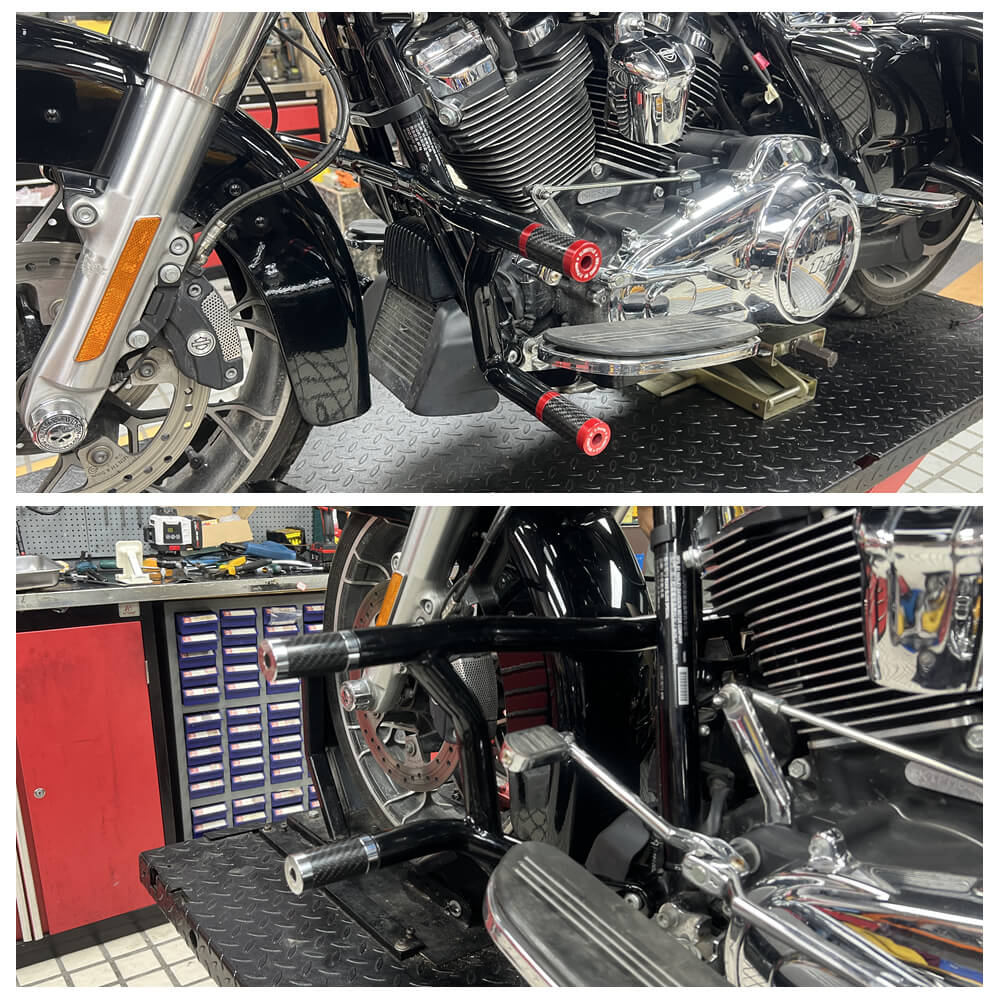 Performance Highway Peg High 2 Step Crash Bar Cage Engine Guard For 2014-2025 Harley Road Glide Street Glide ST Road King CVO FLHX FLHR FLTRXS - pazoma