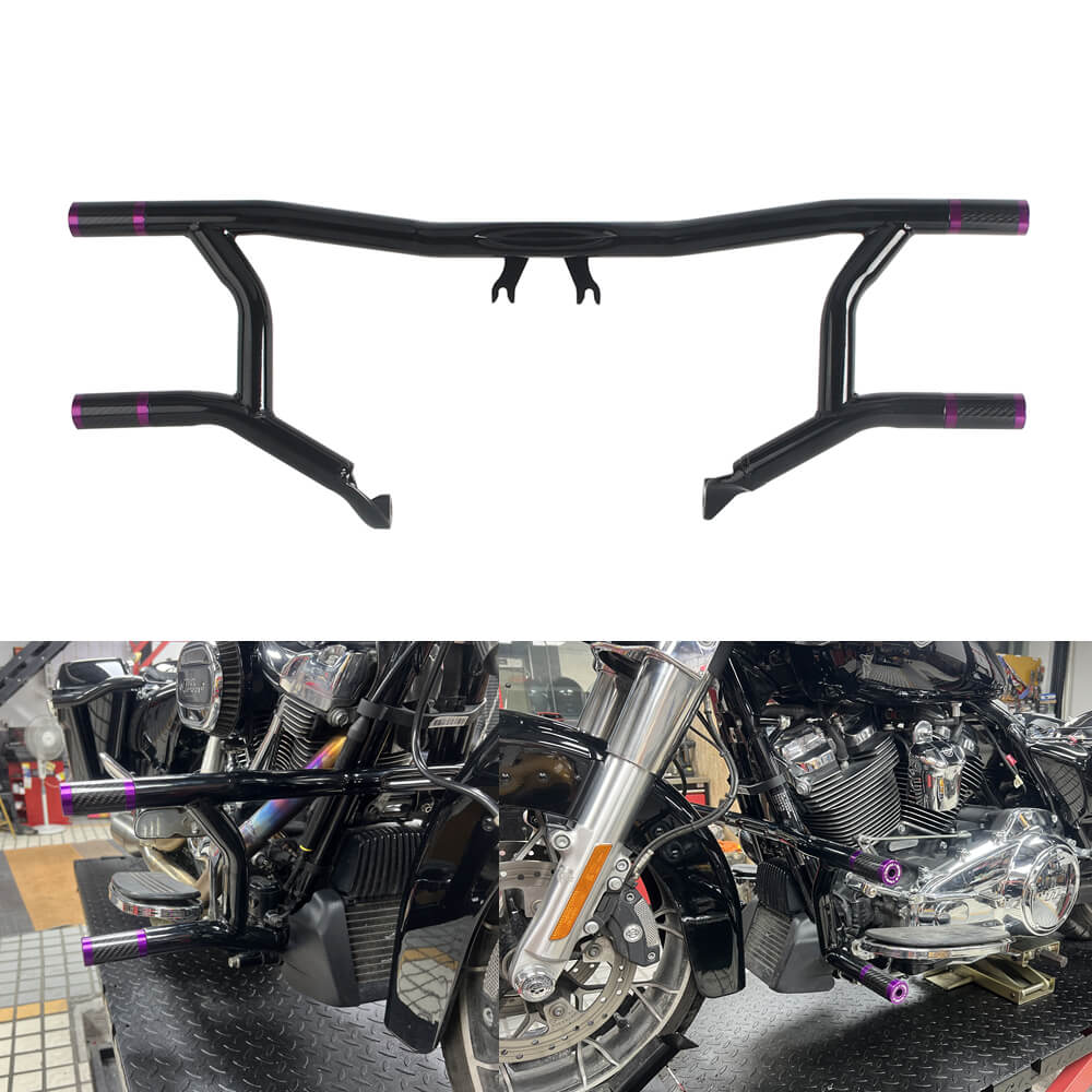 Performance Highway Peg High 2 Step Crash Bar Cage Engine Guard For 2014-2025 Harley Road Glide Street Glide ST Road King CVO FLHX FLHR FLTRXS - pazoma