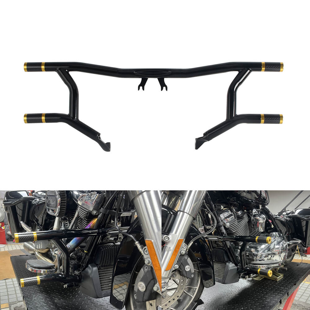 Performance Highway Peg High 2 Step Crash Bar Cage Engine Guard For 2014-2025 Harley Road Glide Street Glide ST Road King CVO FLHX FLHR FLTRXS - pazoma