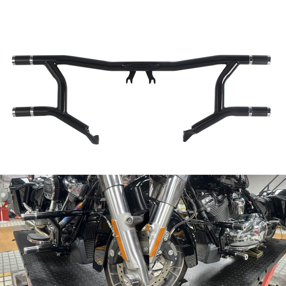 Performance Highway Peg High 2 Step Crash Bar Cage Engine Guard For 2014-2025 Harley Road Glide Street Glide ST Road King CVO FLHX FLHR FLTRXS - pazoma