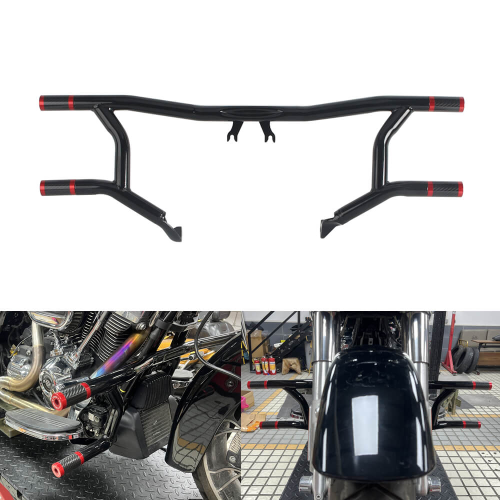 Performance Highway Peg High 2 Step Crash Bar Cage Engine Guard For 2014-2025 Harley Road Glide Street Glide ST Road King CVO FLHX FLHR FLTRXS - pazoma