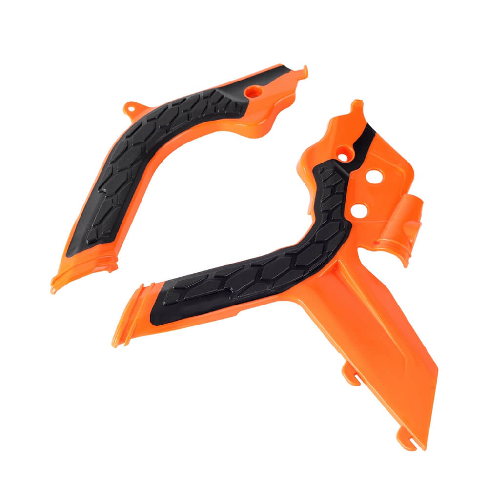 Protection Cadre X-Grip Frame Guards Couvre Chassis Covers For KTM EXC EXC-F XC-W XCF-W 150 250 300 350 450 500 TPI 2020-2023 Black & Orange - pazoma