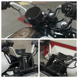 Pull Back Riser W/ Top Clamp Cover Kit Handlebar Conversion from 25.4mm to 31.8mm For Harley Sportster S 1250 RH1250S 2021-2025 - pazoma