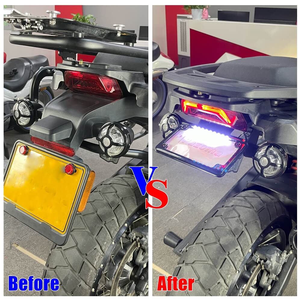 2021-2025 Harley Pan America ST 1250 Special RA1250 RA1250S CVO RA1250SE License Plate Bracket Holder Fender Eliminator Kit With LED Light Plate Frame - pazoma