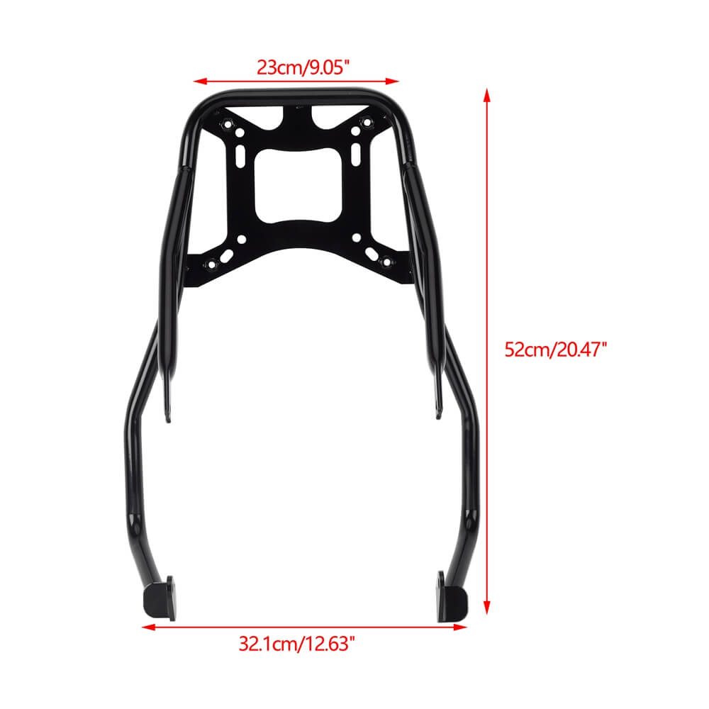 Rear Luggage Rack Carrier Top Case Mount Bracket Passenger Grab Handle Bars For Harley M8 Softail Street Bob Standard FXBB FXBBS FXST 2018-2025 - pazoma