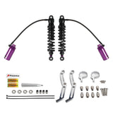 Remote Reservoir 13" Rear Suspension Adjustable Twin Shock Absorbers for Harley Touring FLH / FLT Bagger 2014-2024 W/mounts - pazoma