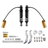 Remote Reservoir 13" Rear Suspension Adjustable Twin Shock Absorbers for Harley Touring FLH / FLT Bagger 2014-2024 W/mounts - pazoma