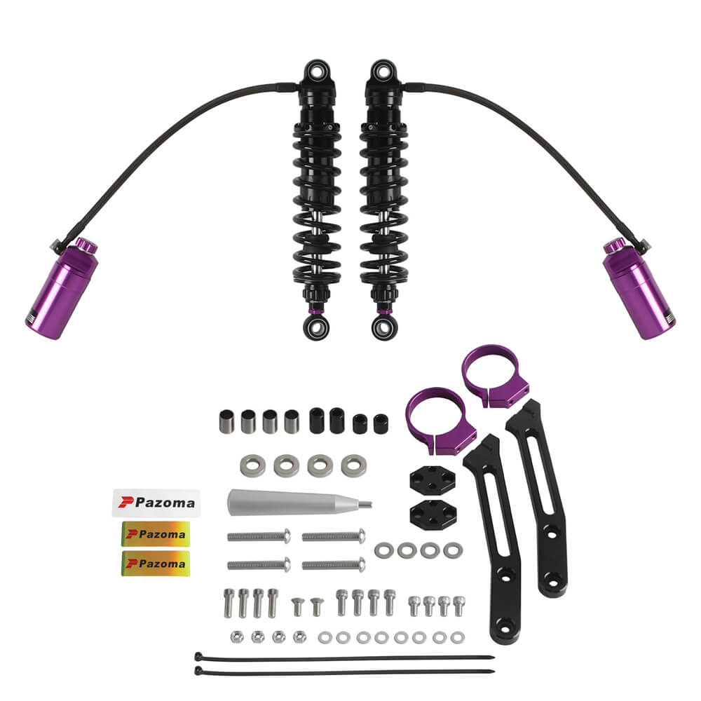 2014-2025 Harley Touring Road King Street Electra Road Glide Remote Reservoir Rear Suspension Adjustable Shocks FLHX FLHR FLTRX FLTRU FLHTK - pazoma