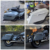 2014-2025 Harley Touring Road King Street Electra Road Glide Remote Reservoir Rear Suspension Adjustable Shocks FLHX FLHR FLTRX FLTRU FLHTK - pazoma