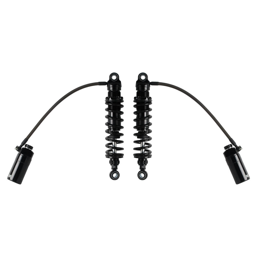 2014-2025 Harley Touring Road King Street Electra Road Glide Remote Reservoir Rear Suspension Adjustable Shocks FLHX FLHR FLTRX FLTRU FLHTK - pazoma