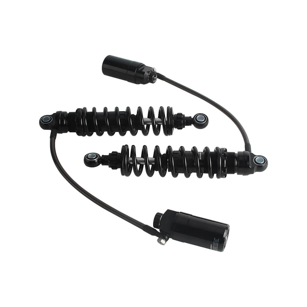 2014-2025 Harley Touring Road King Street Electra Road Glide Remote Reservoir Rear Suspension Adjustable Shocks FLHX FLHR FLTRX FLTRU FLHTK - pazoma
