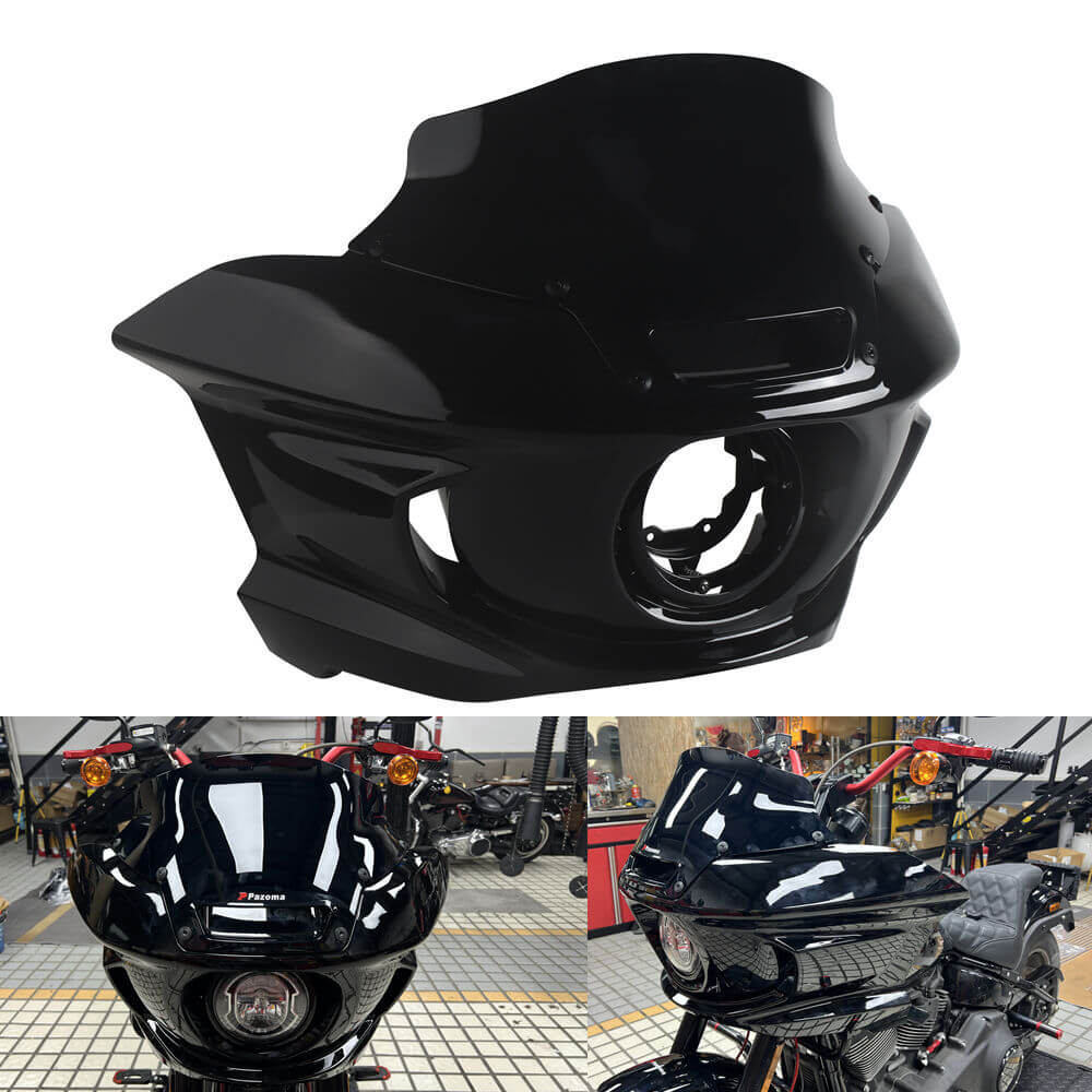 ST Style Front Headlight Fairing W/Windshield & Bracket Set For Harley M8 Softail Low Rider S 117 FXLRS 2022-2025 - pazoma