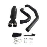 2017-2025 Harley Touring FLH M8 Bagger Shorty 2-into-1 Full Complete Exhaust System Stainless Steel Muffler - pazoma