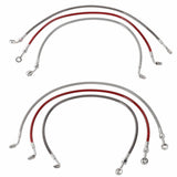 Stainless Upper Brake Line w/ Banjo Adapter For Harley Softail M8 Heritage Classic Breakout Slim Fat Boy Street Bob Sport Glide