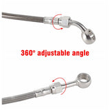 Front Extended Length Upper Lower Brake Line w/ABS Master Cylinder Kit For Harley Softail Low Rider ST S Fat Bob FXDRS 9-13" Handlebar - pazoma