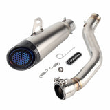 Stainless Steel Street Cannon Muffler Slip-On Pipe Exhaust System w/End Cap Grill For Harley Pan America 1250 ST CVO Special RA1250S RA1250 RA1250SE - pazoma