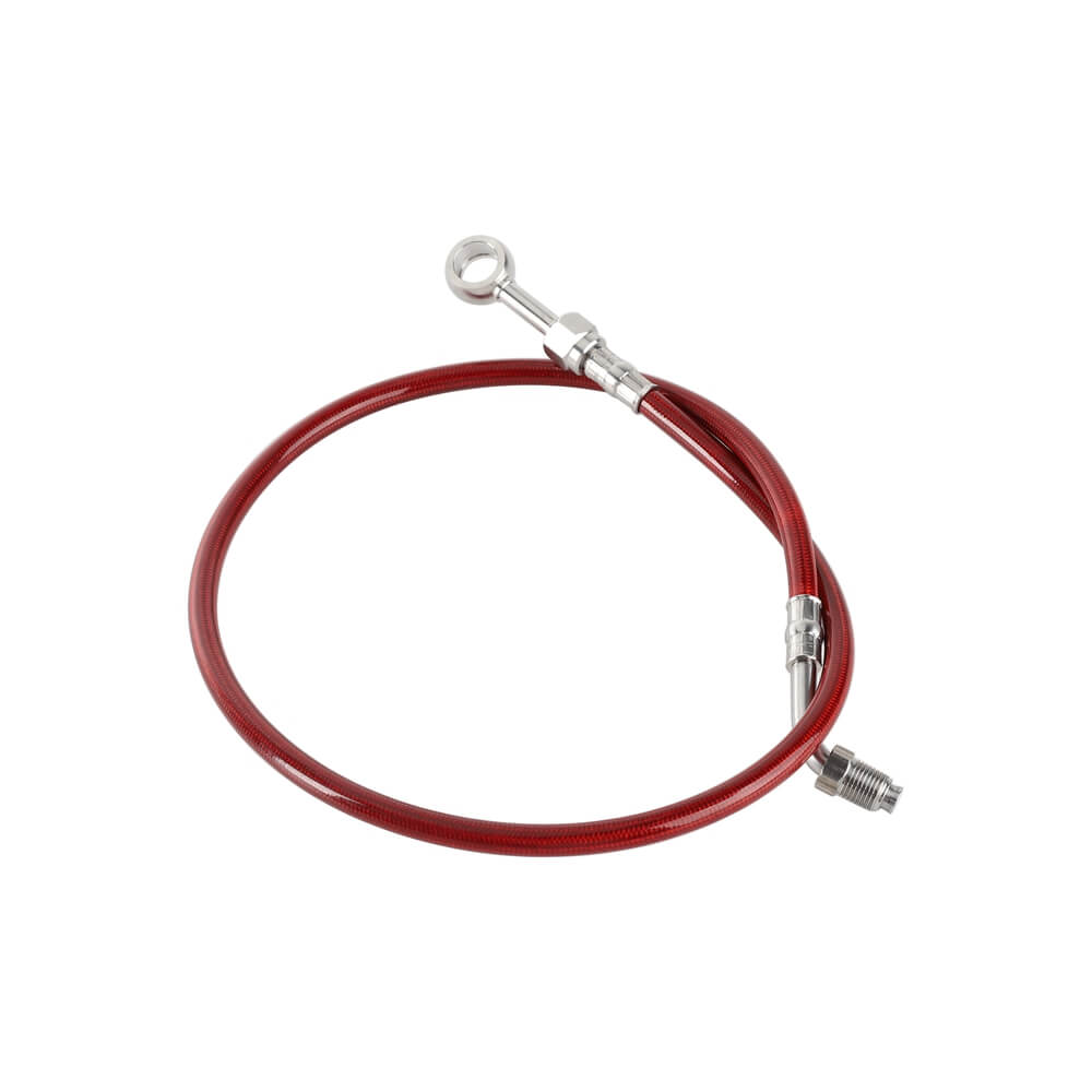 Stainless Upper Brake Line w/ Banjo Adapter For Harley Softail M8 Heritage Classic Breakout Slim Fat Boy Street Bob Sport Glide - pazoma