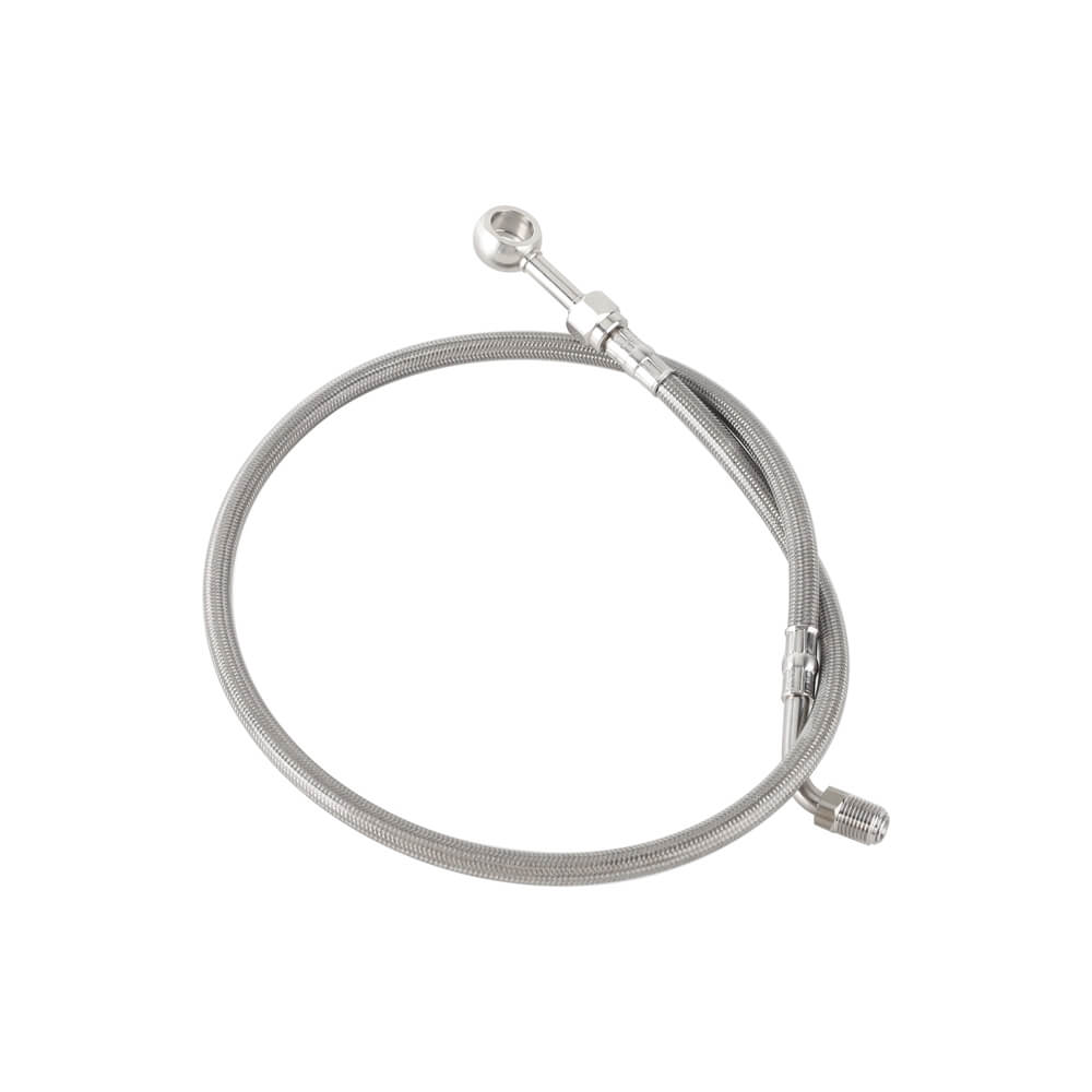 Stainless Upper Brake Line w/ Banjo Adapter For Harley Softail M8 Heritage Classic Breakout Slim Fat Boy Street Bob Sport Glide - pazoma