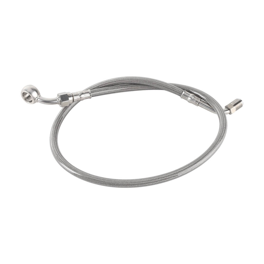 Stainless Upper Brake Line w/ Banjo Adapter For Harley Softail M8 Heritage Classic Breakout Slim Fat Boy Street Bob Sport Glide - pazoma