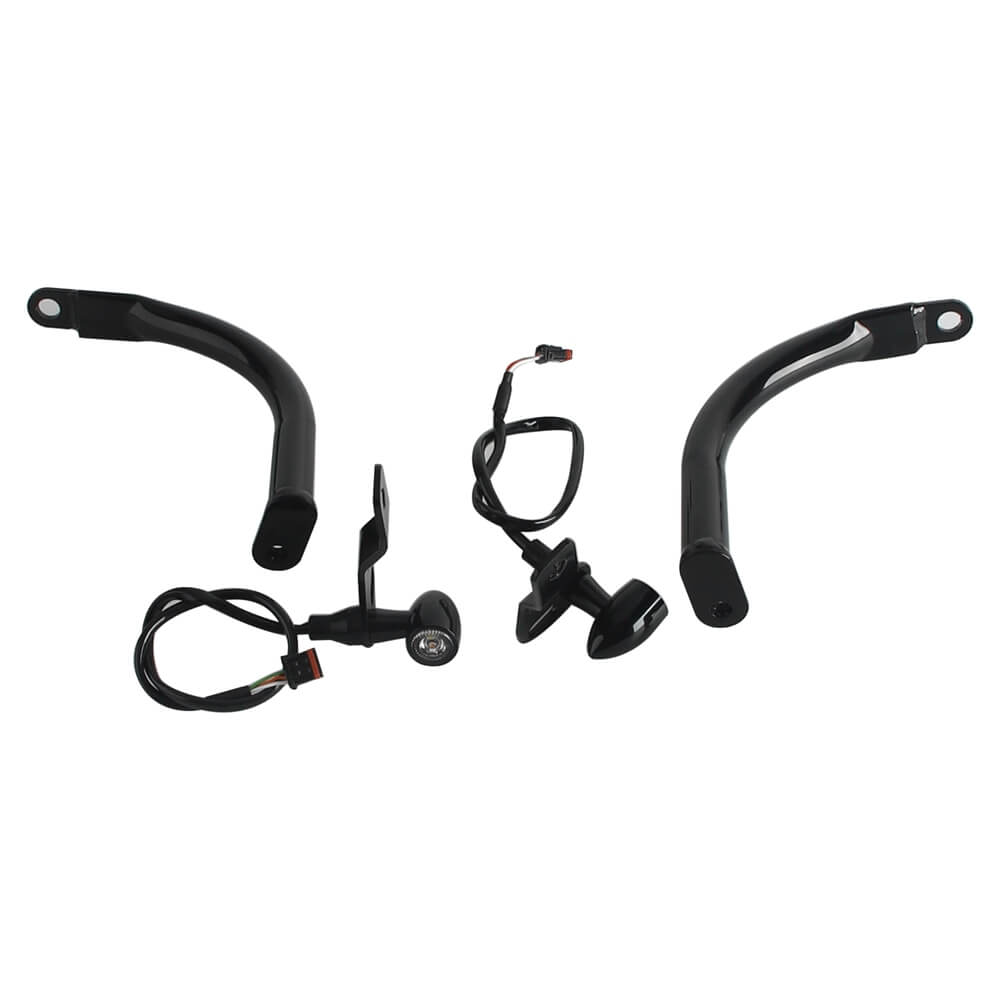 Stealth Fairing Support Bar Support Brackets Mount w/LED DRL Turn Signals Light For Harley Softail FXLRST 117 Low Rider ST EI Diablo FXRST 2022-2025 - pazoma