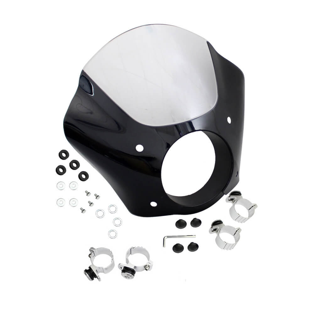 Headlight Gauntlet Front Fairing Windshield Kit For Harley Dyna Softail Street Bob Sportster XL 883 1200 Street XG500 750 1986-2020 - pazoma