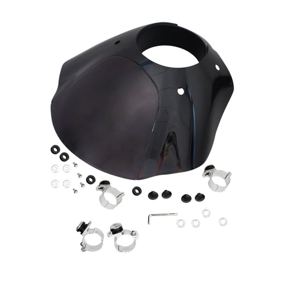 Headlight Gauntlet Front Fairing Windshield Kit For Harley Dyna Softail Street Bob Sportster XL 883 1200 Street XG500 750 1986-2020 - pazoma