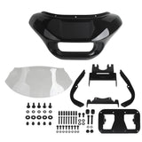 Harley Softail Low Rider S 114 117 FXLRS Front Headlight Shark Fairing w/Baja Designs Dual LP4 Lighting Bracket Mounting Kit - pazoma