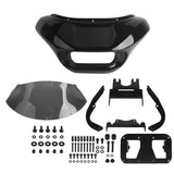Harley Softail Low Rider S 114 117 FXLRS Front Headlight Shark Fairing w/Baja Designs Dual LP4 Lighting Bracket Mounting Kit - pazoma