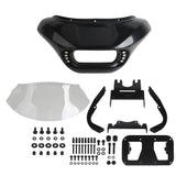 Harley Softail Low Rider S 114 117 FXLRS Front Headlight Shark Fairing w/Baja Designs Dual LP4 Lighting Bracket Mounting Kit - pazoma