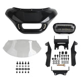 20up Harley Softail Low Rider S 114 117 FXLRS Club Style Headlight Shark Fairing Front Mask w/LED Headlamp DRL Turn Signal - pazoma