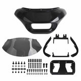 Harley Softail M8 Fat Bob 114 FXFB FXFBS Front Headlight Shark Fairing w/Baja Designs Dual LP4 Lighting Bracket Mounting Kit - pazoma