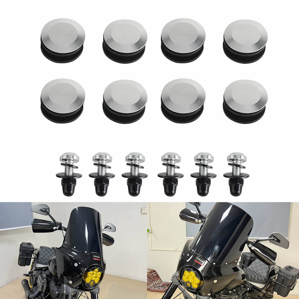 T25 Bolts Screws Bushing Inserts for Harley Memphis Shades Road Warrior Fairing Trigger-Lock Mount Kit Windscreen Hand Guards MEM7371 MEB7215 - pazoma