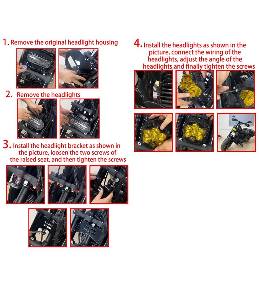 Universal 3.5" Bar Mount Baja Designs LP6 Pro LED Auxiliary Light Lighting Bracket System Mounting Combo Kit For Harley Low Rider S Dyna Softail - pazoma