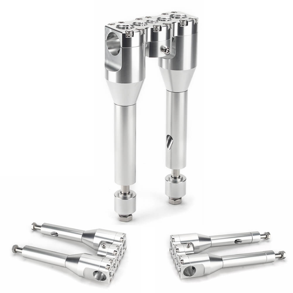 1-1/2" Club Style Top Clamp Straight Upright Modular Handlebar Risers For Harley Low Rider FXDLS Fat Street Bob FXDF FXDB FXBB - pazoma