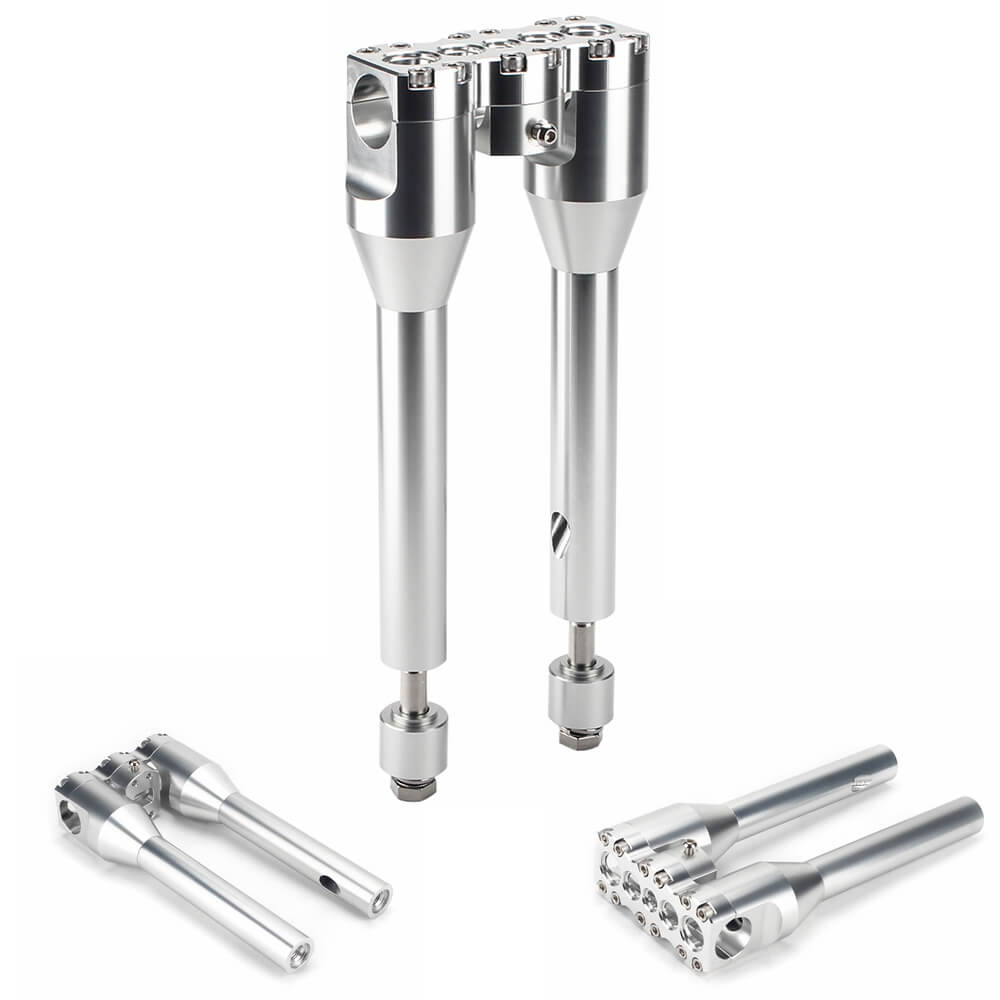 1-1/2" Club Style Top Clamp Straight Upright Modular Handlebar Risers For Harley Low Rider FXDLS Fat Street Bob FXDF FXDB FXBB - pazoma