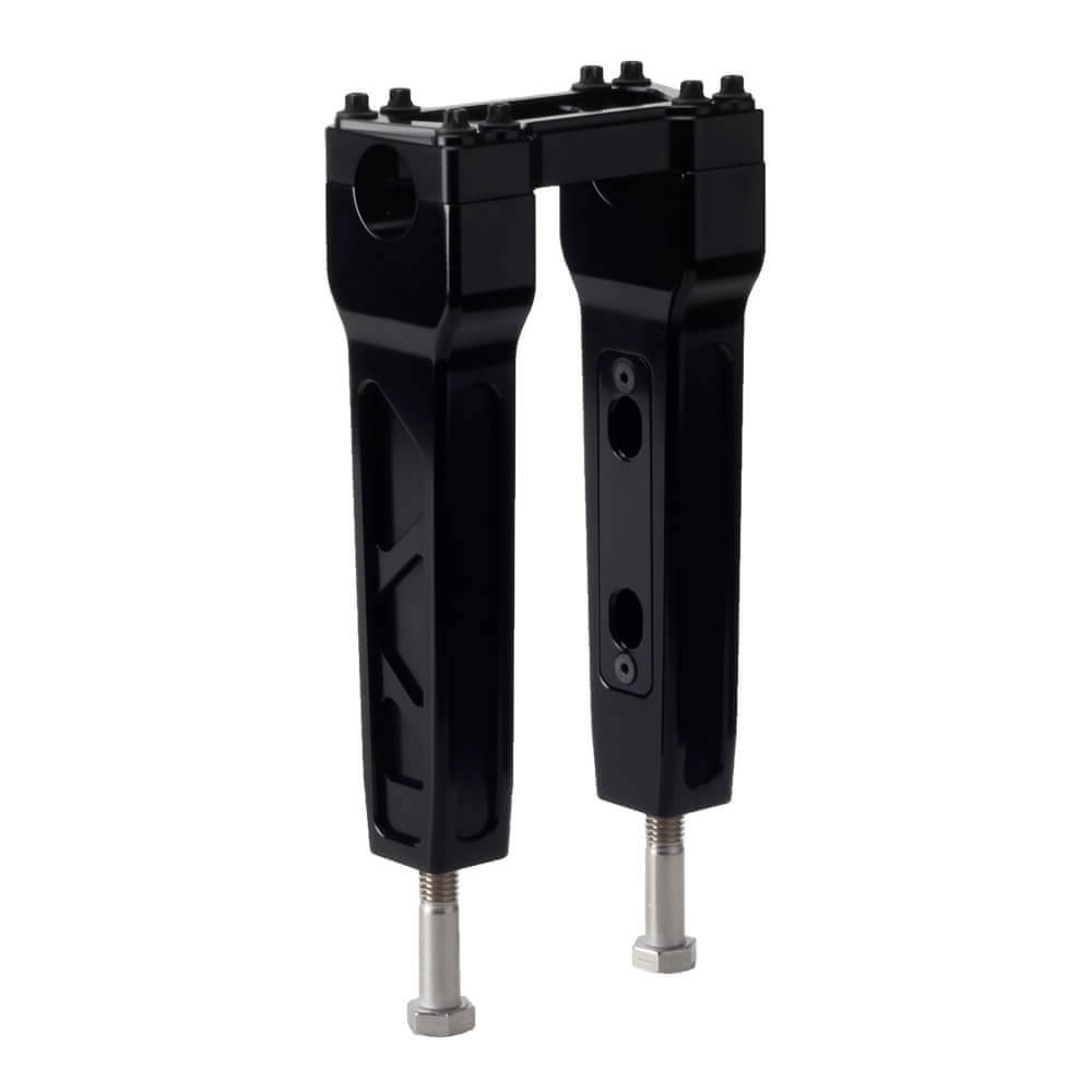 1-1/2" Tapered Fat Bars Top Clamp Straight Handlebar Risers 4"-14" For Harley Low Rider Fat Street Bob FLFB FLSL FXBB FXBR FXFB FXLRST - pazoma