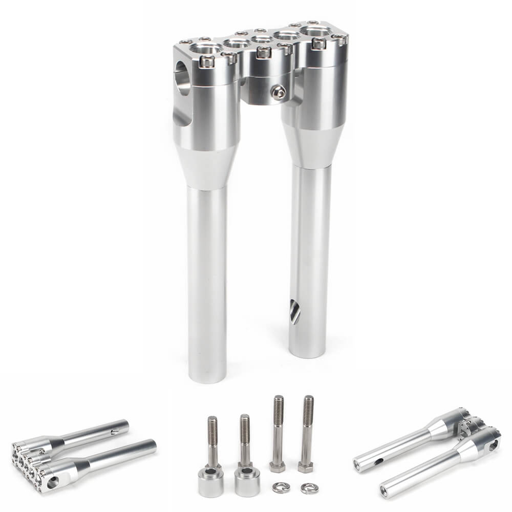 1-1/8" 28.6mm Club Style Top Clamp Straight Upright Modular Handlebar Risers For Harley Dyna Softail Sportster FXDLS FXBB - pazoma